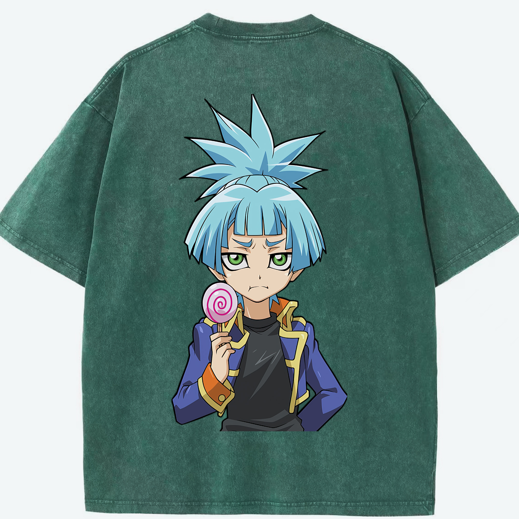 （画像用） 遊☆戯☆王 Yu-Gi-Oh! 綿100% ヴィンテージ風 半袖Tシャツ（背面プリント）